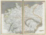 Germany map on two sheets, 1820