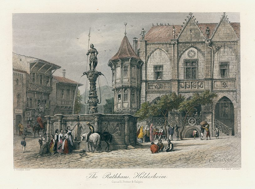 Germany, Hildesheim, The Rathaus, 1875