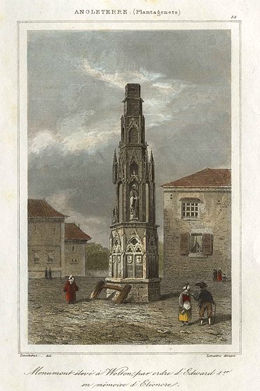 Hertfordshire, Waltham Cross, the Eleanor Cross, 1842