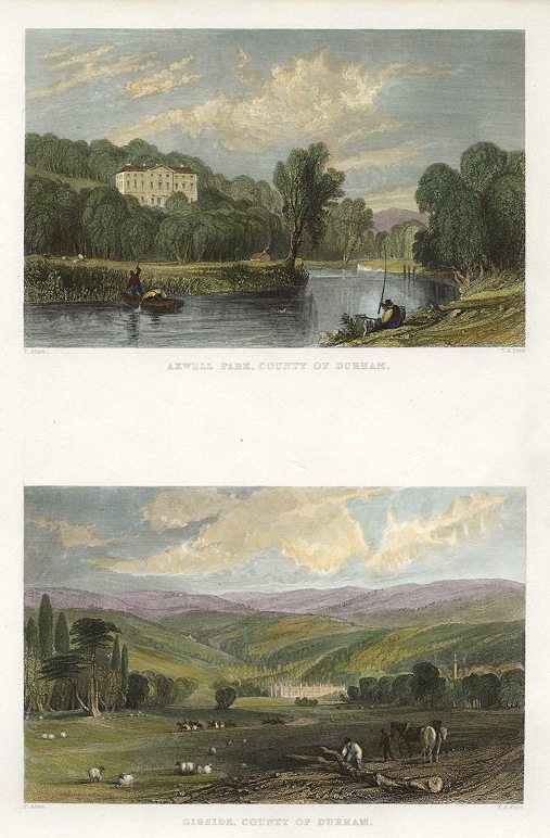 Durham county, Axwell Park & Gibside, 1835