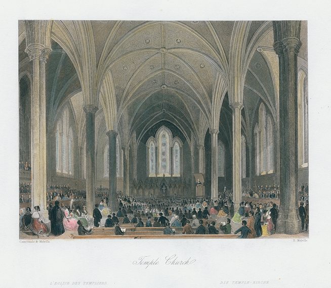 London, Temple Church, 1841