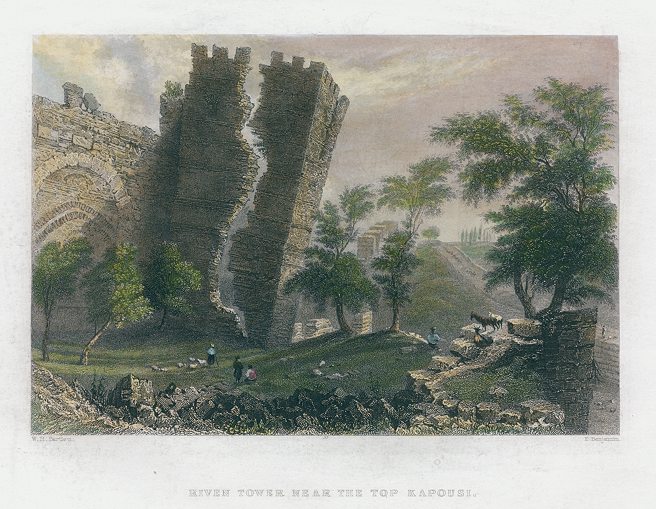 Turkey, Istanbul, Riven Tower near Top Kapousi, 1838