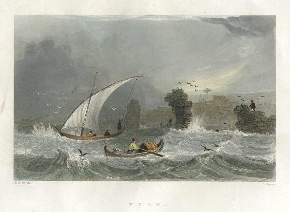 Lebanon, Tyre view, 1845