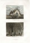 Surrey, Guildford, St.Mary's Church & Crypt in High Street, 1841