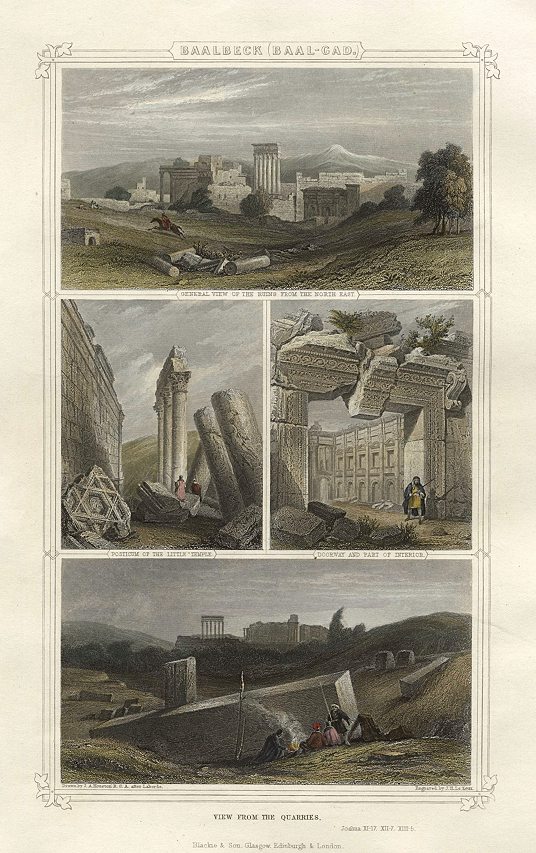 Holy Land, Baalbek, four views, 1855