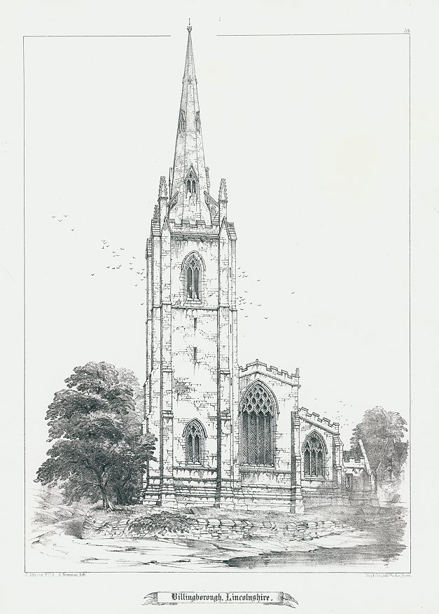 Lincolnshire, Billingborough Church, 1858