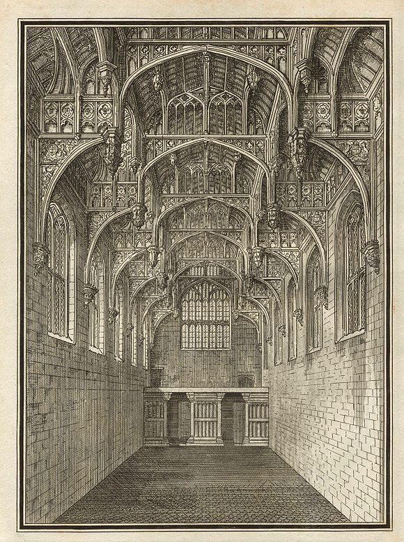 Middlesex, Hampton Court Palace, the Hall, 1796