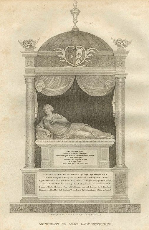 Middlesex, Harefield Church, Monument of Mary Lady Newdigate, 1796