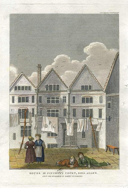 London, Pitcher's Court, Bell Alley, 1823