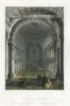 Turkey, Constantinople, Interior of St.Sophia, 1838