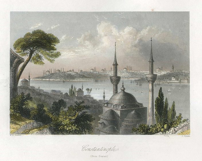 Turkey, Constantinople from Scutari, 1838