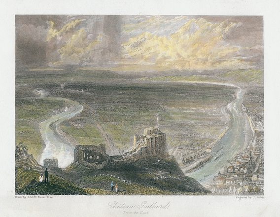 Chateau Gaillard, on the Seine, after Turner, 1835