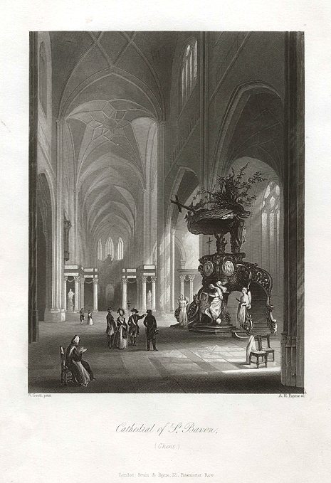 Belgium, Ghent, Cathedral of St.Bavon, 1845