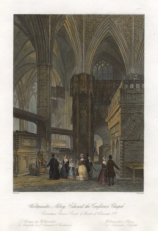 London, Westminster Abbey, Chapel of Edward the Confessor, 1841