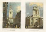 London, St.Stephen's in Walbrook & St.Mary Woolnoth in Lombard St., 1831
