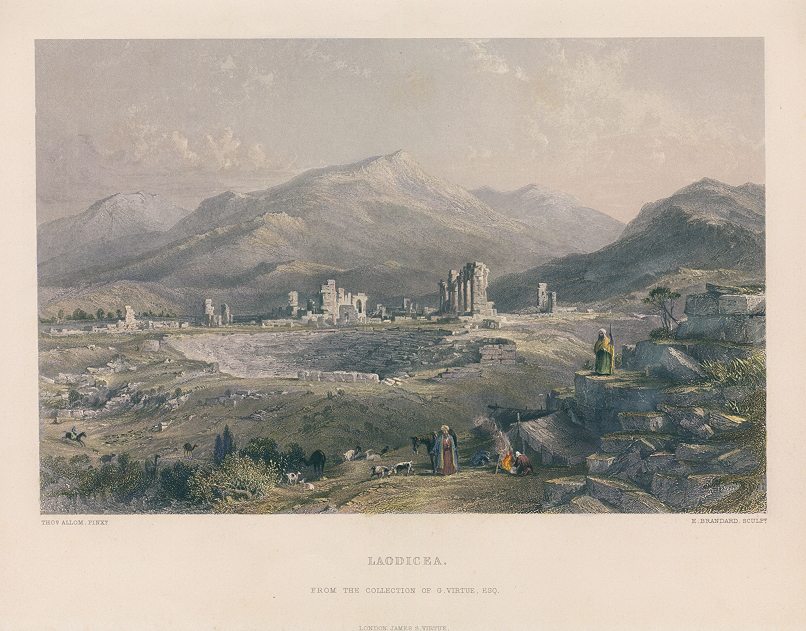 Turkey, Laodicea, after Allom, 1863