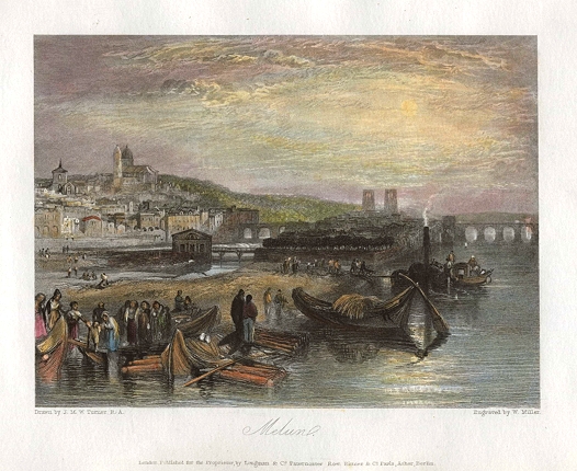 France, Melun, on the Seine, after Turner, 1835