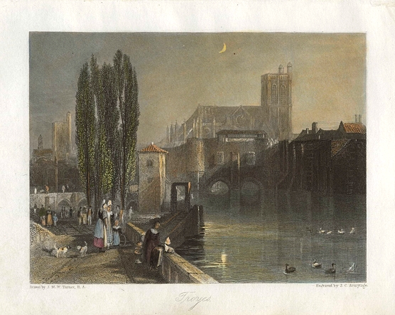 France, Troyes, after Turner, 1835