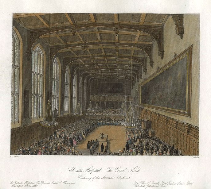 London, Christ's Hospital Great Hall, 1841