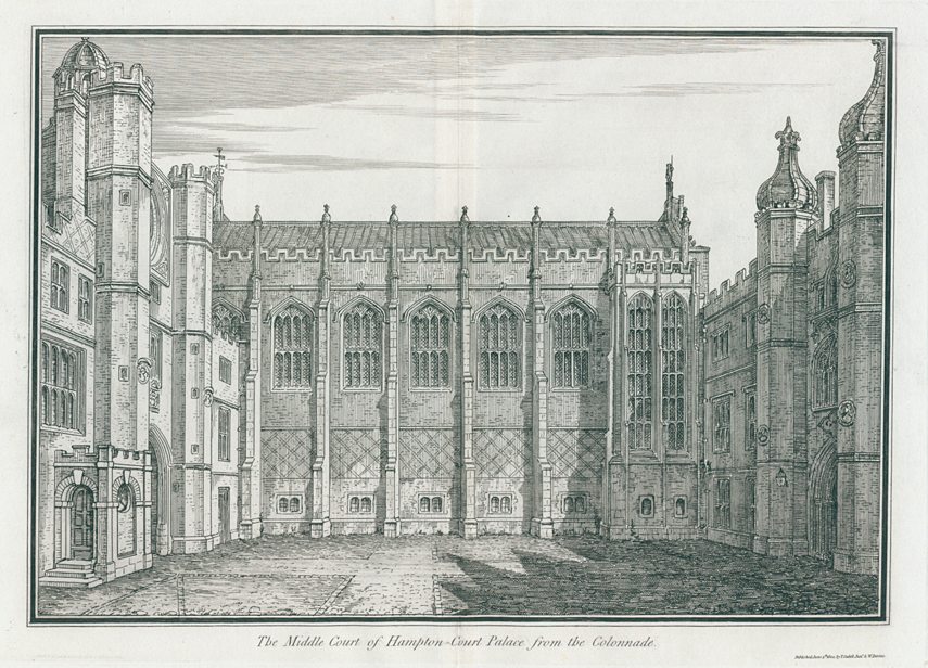 Middlesex, Hampton Court Palace, Middle Court, 1796