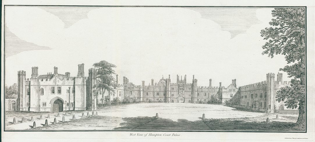 Middlesex, Hampton Court Palace, west view, 1796