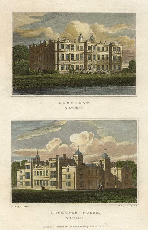 Wiltshire, Longleat & Charlton House, 1834