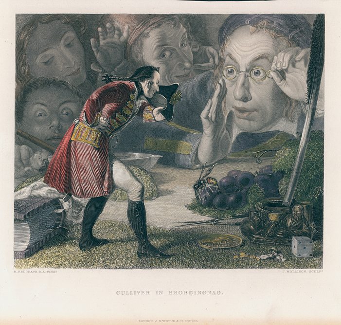'Gulliver in Brobdingnag' after Richard Redgrave, 1846