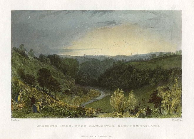 Northumberland, Jesmond Dean, near Newcastle, 1833