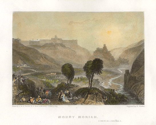 Holy Land, Jerusalem, Mount Moriah, 1836