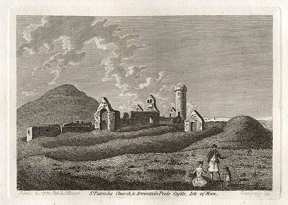 Isle of Man, St.Patrick's Church & Armoury, Peel Castle, 1785