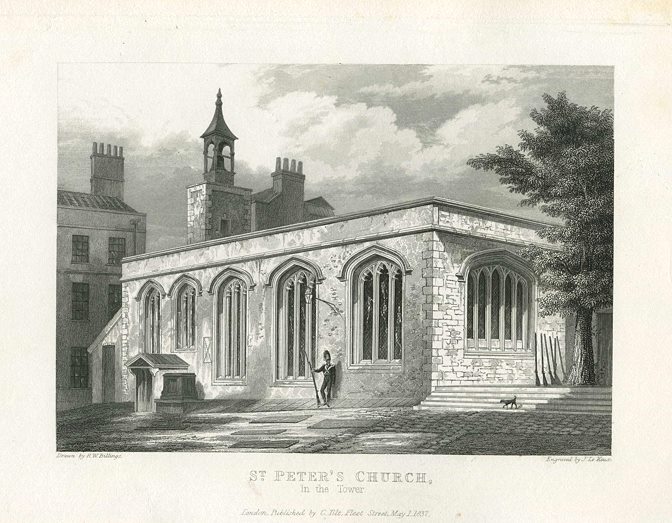 London, St.Peter's Church, in the Tower, 1838