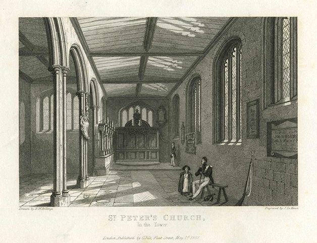 London, St.Peter's Church, in the Tower, 1838