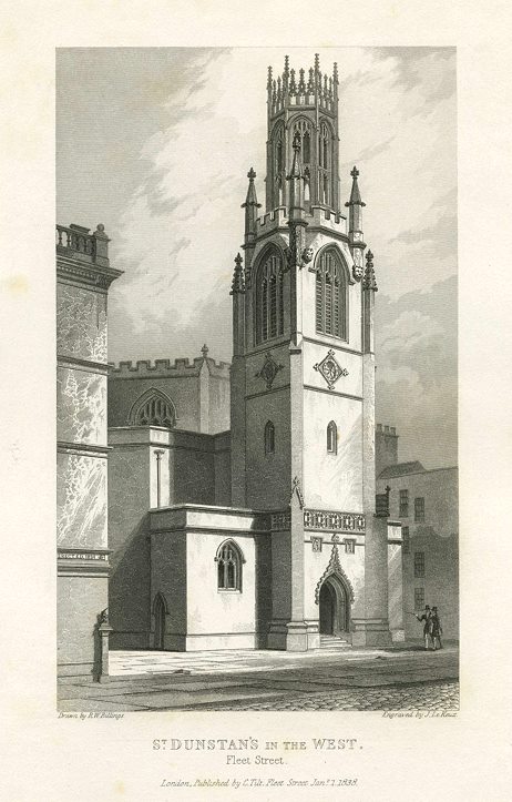 London, St.Dunstan's in the West, Fleet Street, 1838