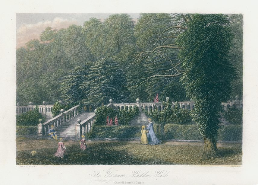 Derbyshire, Haddon Hall Terrace, 1872
