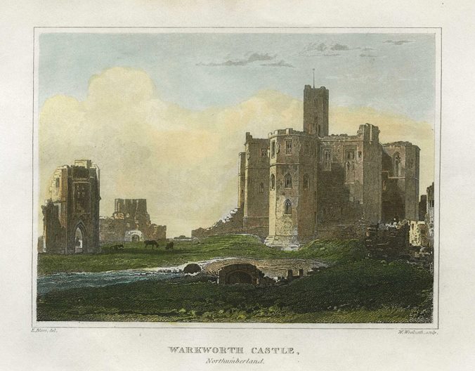 Northumberland, Warkworth Castle, 1848