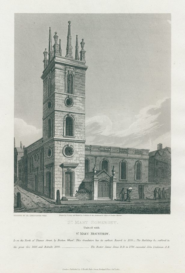 London, St.Mary Somerset with St.Mary Mounthaw, 1811