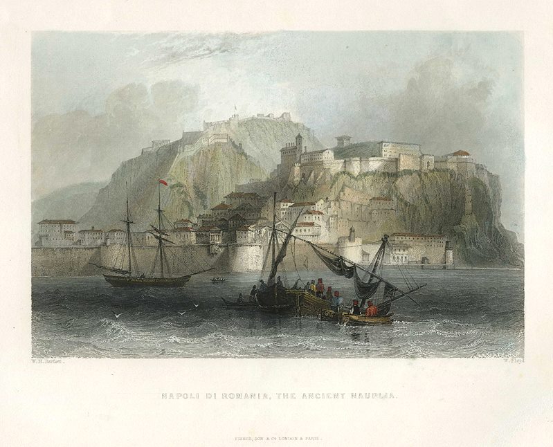 Greece, Napoli di Romania, the ancient Nauplia (Nafplio), 1840