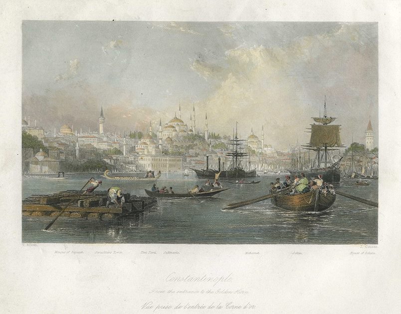 Turkey, Istanbul, from the Entrance to the Golden Horn, 1838