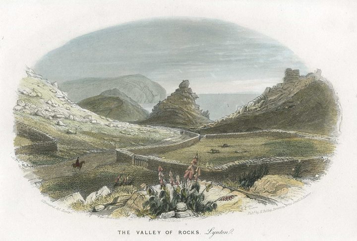 Devon, Lynton, Valley of the Rocks, 1855