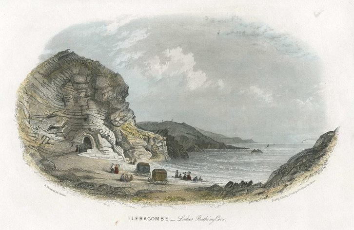Devon, Ilfracombe, Ladies Bathing Cove, 1855