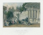 Turkey, Constantinople, Procession of the Sultan, Street of the Tombs, 1838