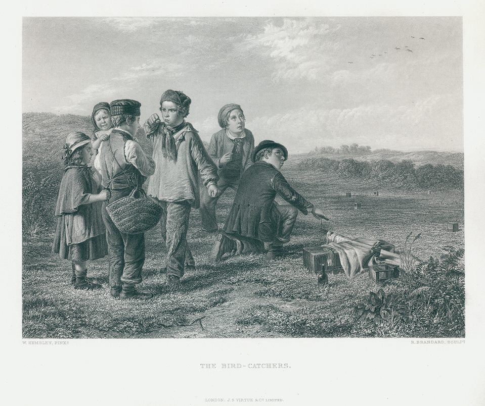 The Bird-Catchers, after William Hemsley, 1866