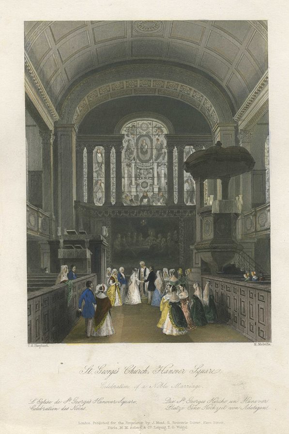 London, Hanover Square, St.George's Church, 1841