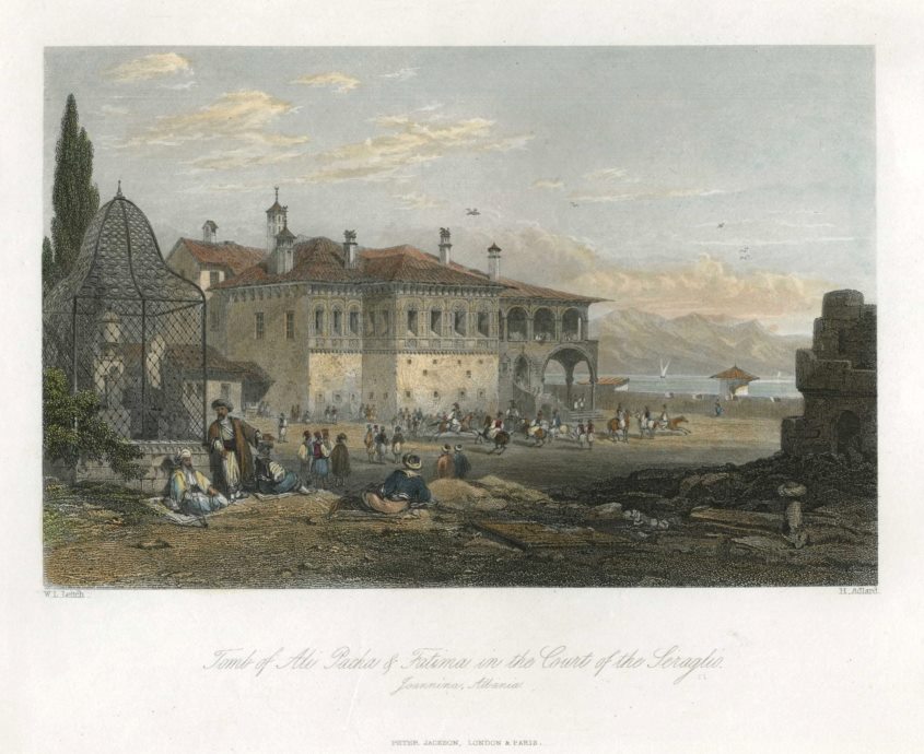 Turkey, Ioanina, Tomb of Ali Pacha & Fatima in the Court of the Seraglio, 1838