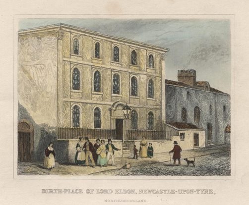 Northumberland, Newcastle, Birthplace of Lord Eldon, 1845