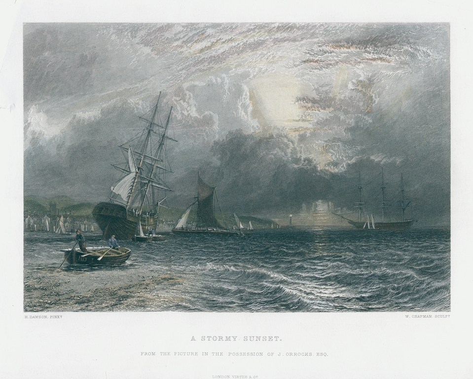 A Stormy Sunset, after Dawson, 1869