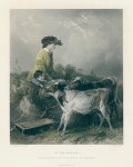 In the Pasture, woman and child with calves, after Andsell, 1869