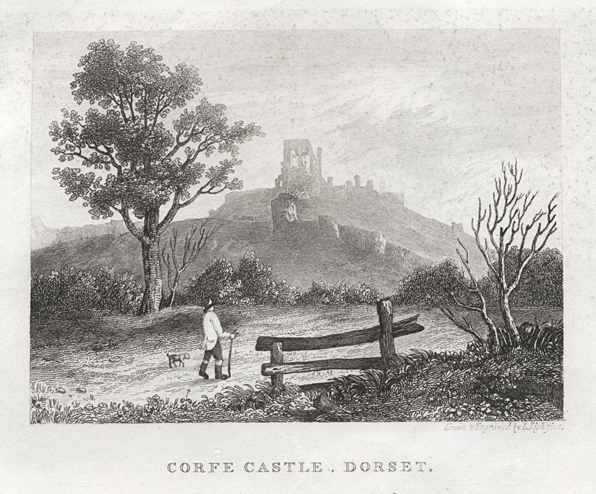 Dorset, Corfe Castle, 1845