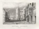 Kent, Canterbury, West Gate, 1845