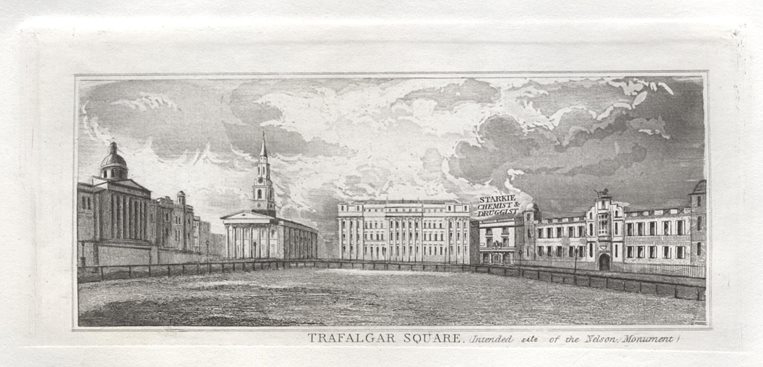 London, Trafalgar Square, 1845